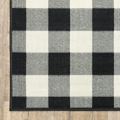Vista Home Malta Gingham Check Indoor/Outdoor Area Rug