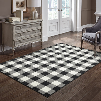 Vista Home Malta Gingham Check Indoor/Outdoor Area Rug