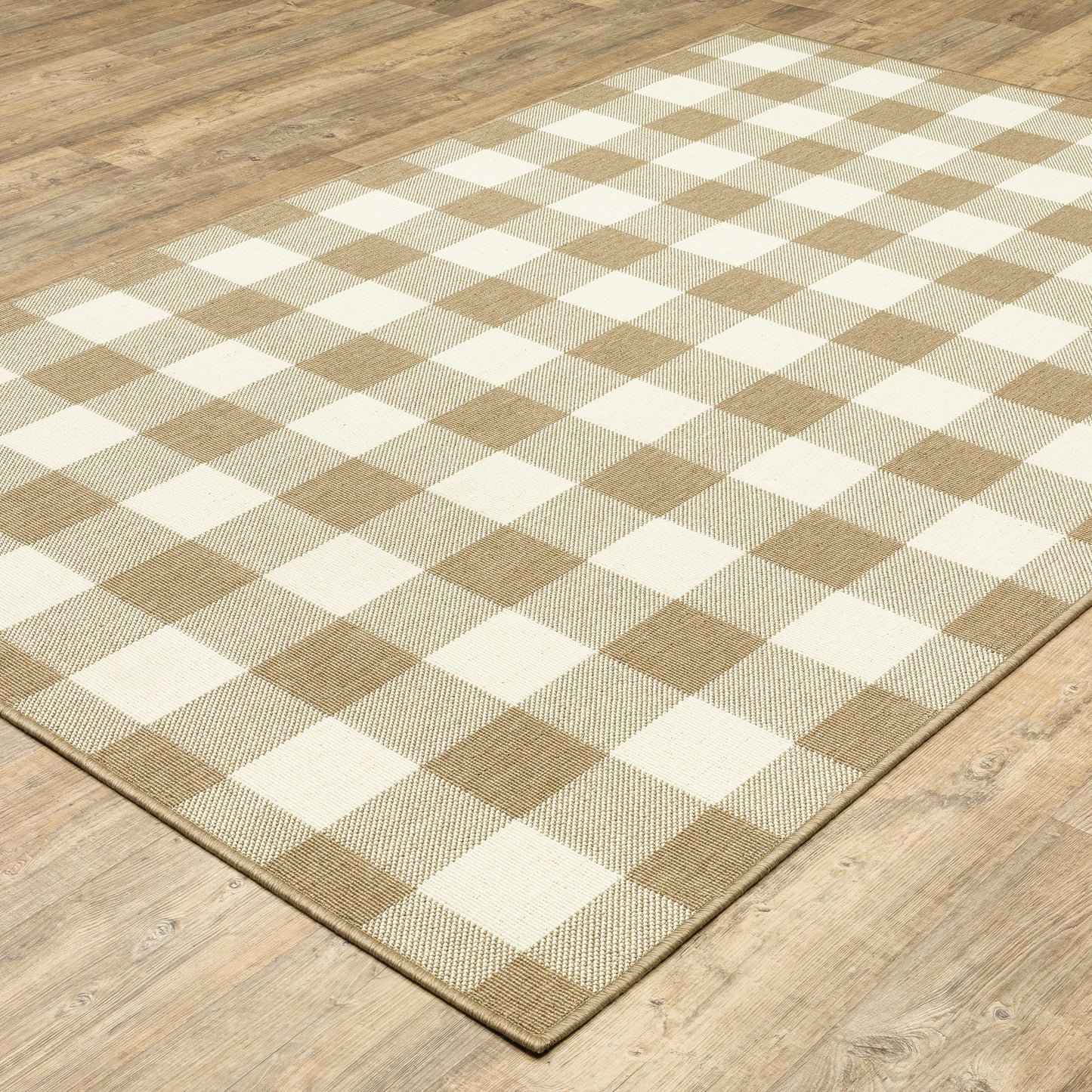 Vista Home Malta Gingham Check Indoor/Outdoor Area Rug