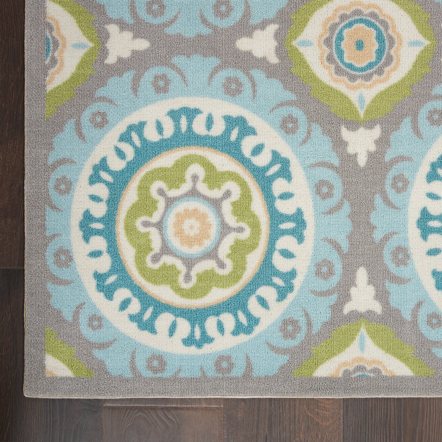 Waverly Sun N' Shade Indoor Outdoor Boho Medallion Area Rug