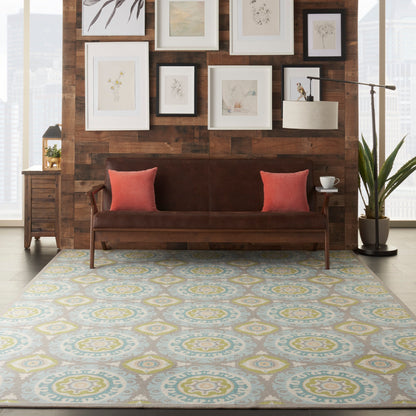 Waverly Sun N' Shade Indoor Outdoor Boho Medallion Area Rug