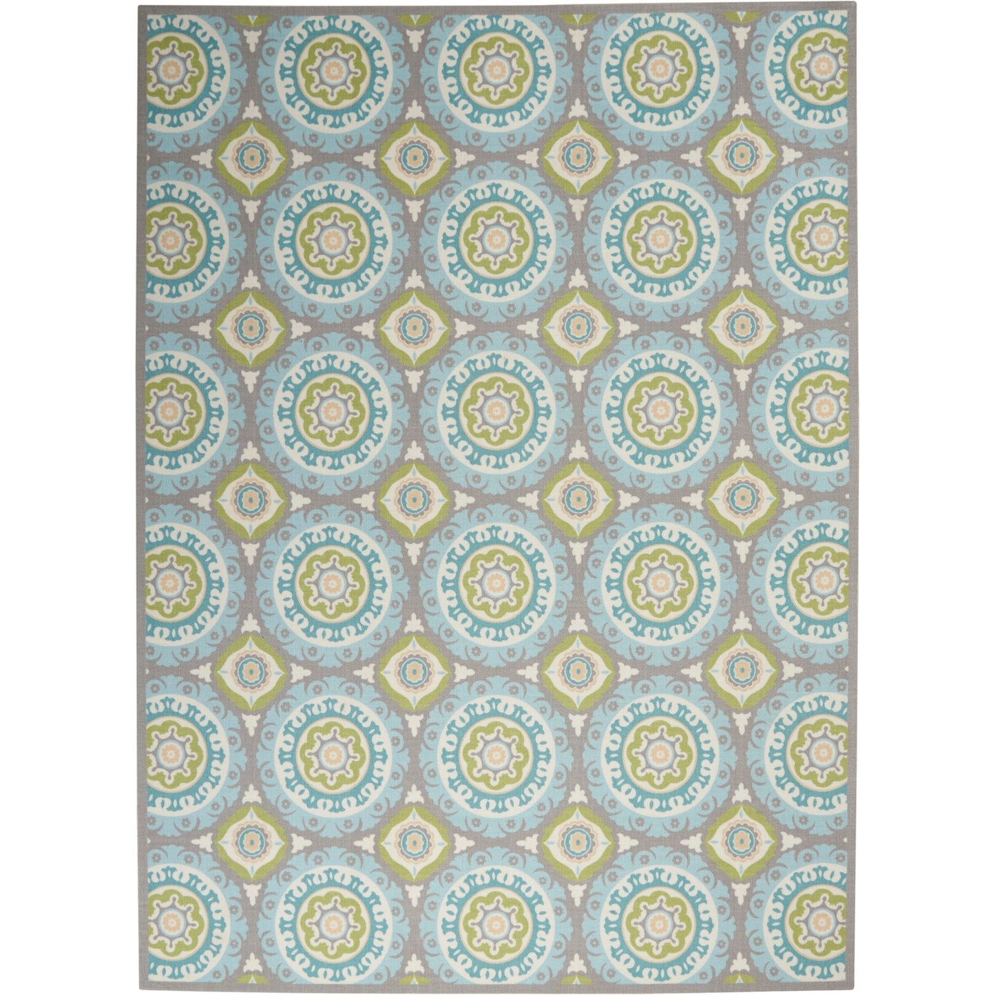 Waverly Sun N' Shade Indoor Outdoor Boho Medallion Area Rug