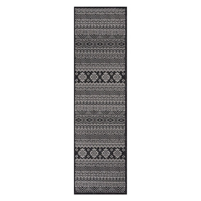 World Rug Gallery Distressed Geometric Bohemian Textured Flat Weave Indoor/Outdoor Area Rug