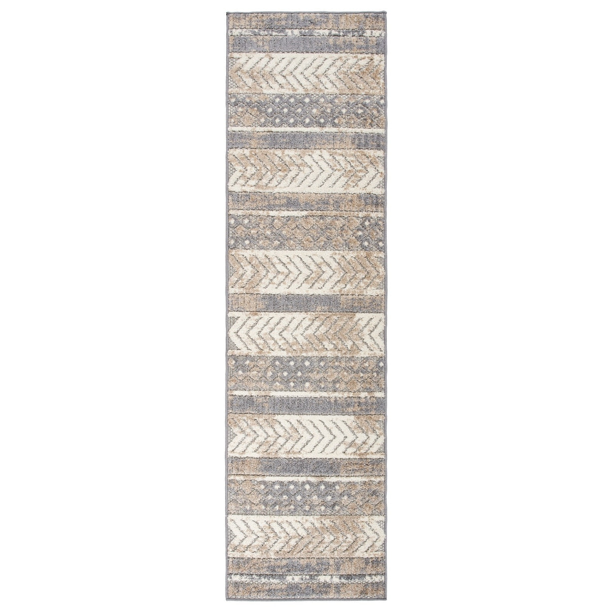 World Rug Gallery Distressed Geometric Indoor/Outdoor Area Rug