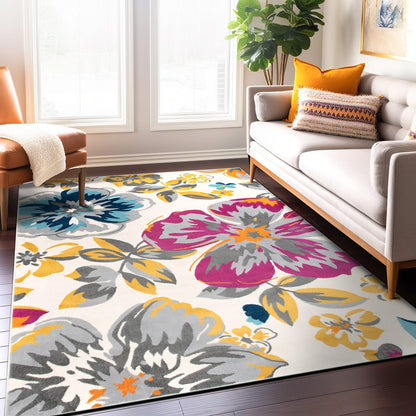 World Rug Gallery Modern Floral Design Area Rug