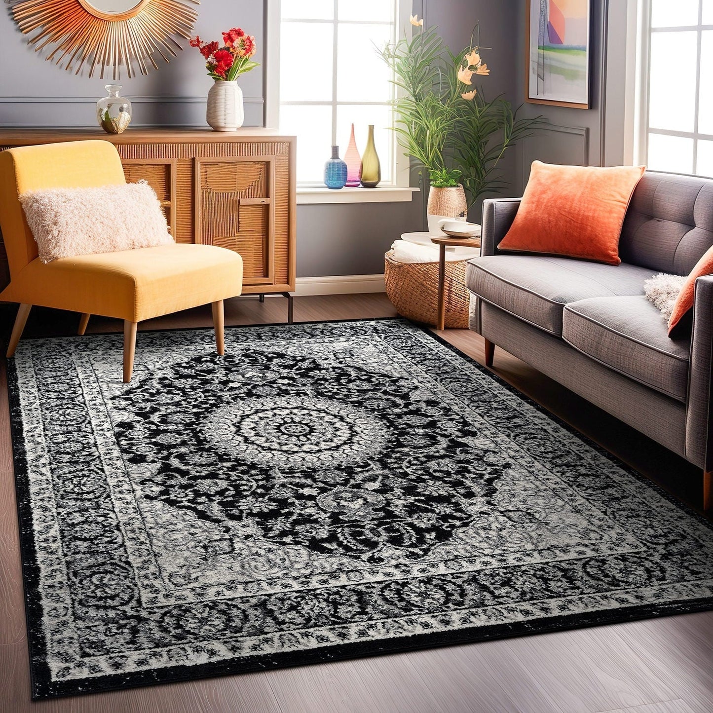 World Rug Gallery Traditional Oriental Medallion Area Rug