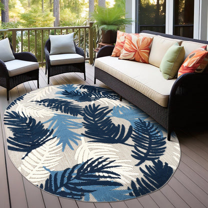 World Rug Gallery Tropical Floral Modern Indoor/Outdoor Area Rug