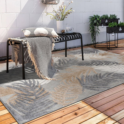 World Rug Gallery Tropical Floral Modern Indoor/Outdoor Area Rug