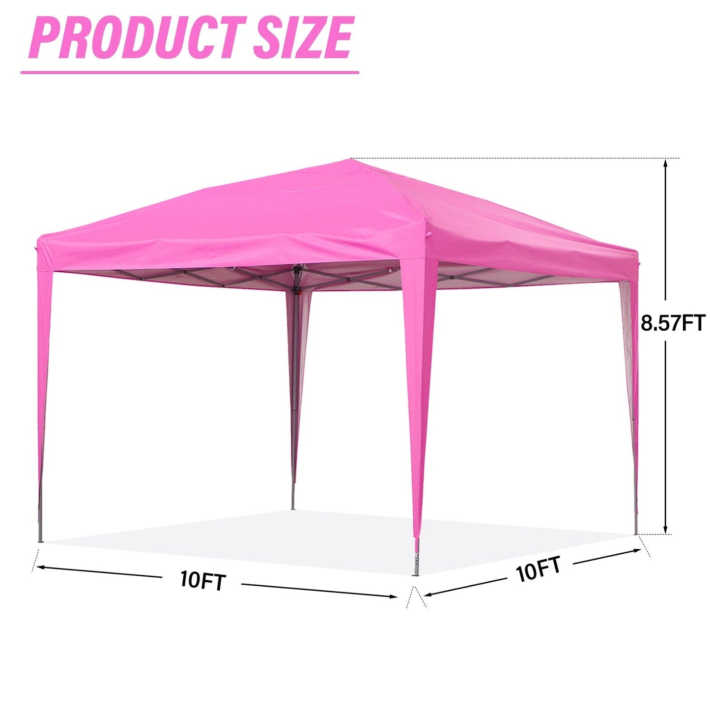 Zenova 10' x 10' Outdoor Pop Up Canopy Tent Patio Gazebo Party Wedding Tent