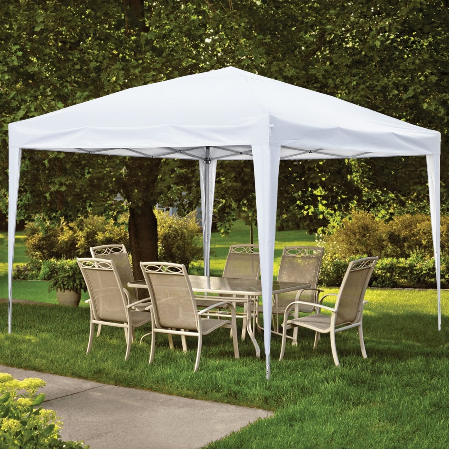 Zenova 10' x 10' Outdoor Pop Up Canopy Tent Patio Gazebo Party Wedding Tent